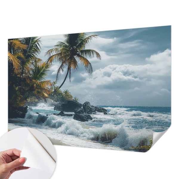 3D fototapetas su egzotiško paplūdimio motyvu