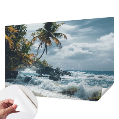 3D fototapetas su egzotiško paplūdimio motyvu