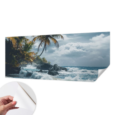 3D fototapetas su egzotiško paplūdimio motyvu