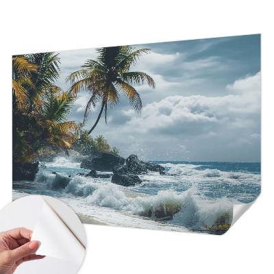 3D fototapetas su egzotiško paplūdimio motyvu