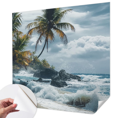 3D fototapetas su egzotiško paplūdimio motyvu