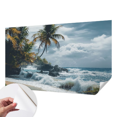 3D fototapetas su egzotiško paplūdimio motyvu