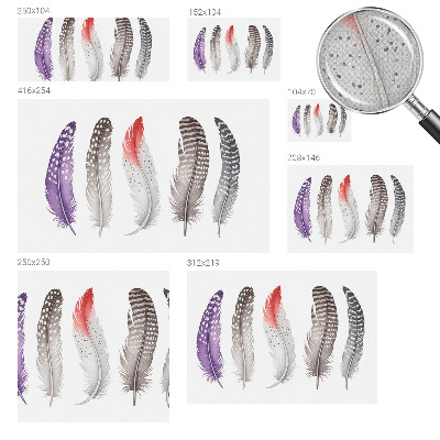 Savaime lipnus fototapetas Mønstrede fjer