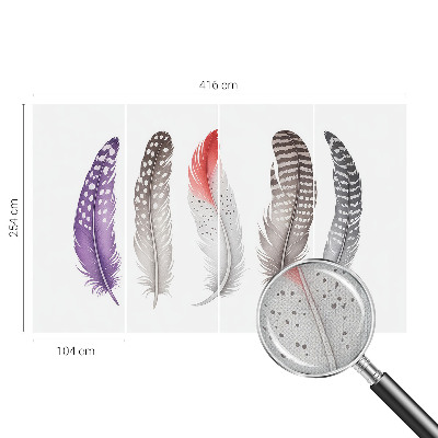 Savaime lipnus fototapetas Mønstrede fjer