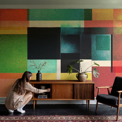 3D fototapetas sienoms su geometrine abstrakcija