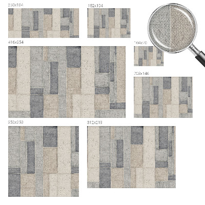 Savaime lipnus fototapetas su geometrine mozaika