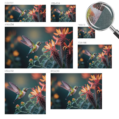 3D fototapetas sienoms su kolibriu