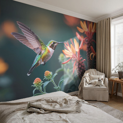3D fototapetas sienoms su kolibriu
