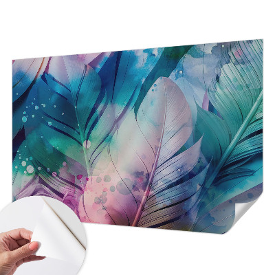 Fototapetai su spalvingu plunksnos motyvu