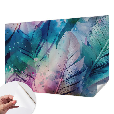 Fototapetai su spalvingu plunksnos motyvu