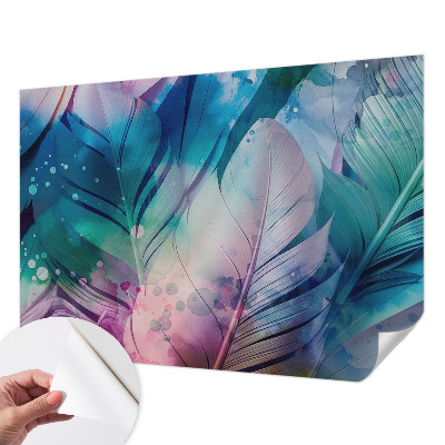 Fototapetai su spalvingu plunksnos motyvu