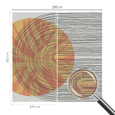 Tapetai Apskritimas su linijomis