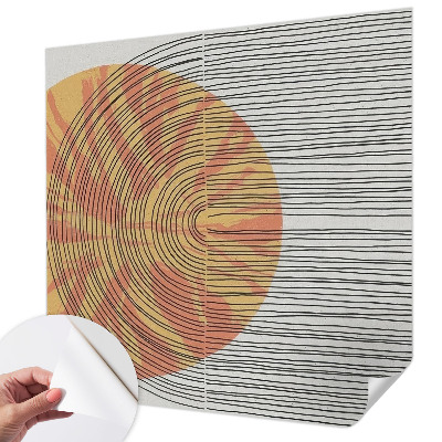 Tapetai Apskritimas su linijomis