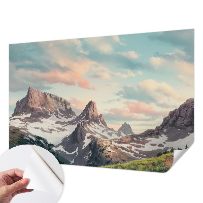 3D fototapetas sienoms su Bjergo panorama