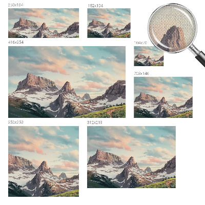 3D fototapetas sienoms su Bjergo panorama