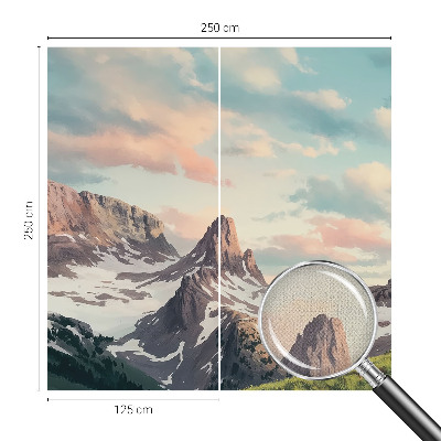 3D fototapetas sienoms su Bjergo panorama