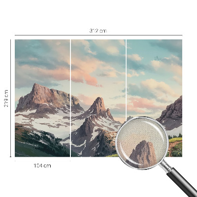 3D fototapetas sienoms su Bjergo panorama