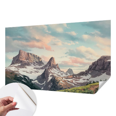 3D fototapetas sienoms su Bjergo panorama