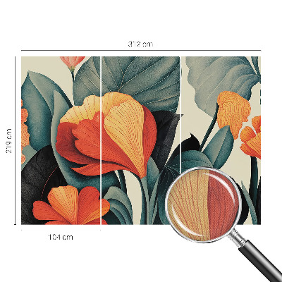 3D fototapetas sienoms su spalvingu žiedo motyvu