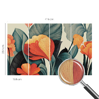 3D fototapetas sienoms su spalvingu žiedo motyvu
