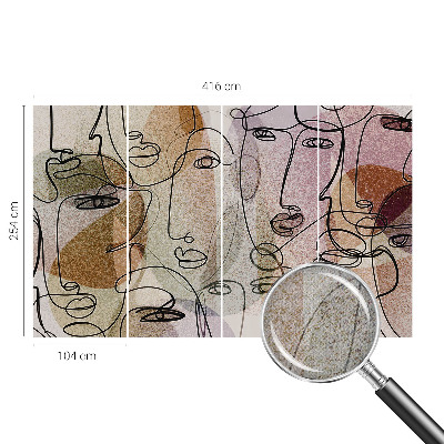 Savaime lipnus fototapetas Linijinis flanšas