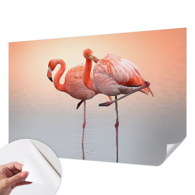 Fototapetas vaiko kambariui su subtiliu flamingu