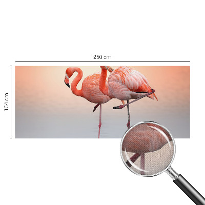Fototapetas vaiko kambariui su subtiliu flamingu