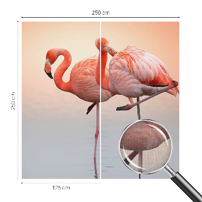 Fototapetas vaiko kambariui su subtiliu flamingu