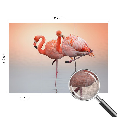 Fototapetas vaiko kambariui su subtiliu flamingu