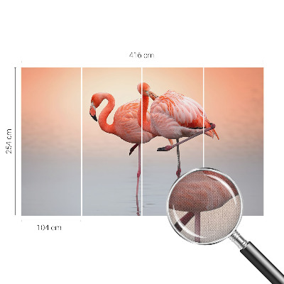 Fototapetas vaiko kambariui su subtiliu flamingu