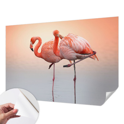 Fototapetas vaiko kambariui su subtiliu flamingu