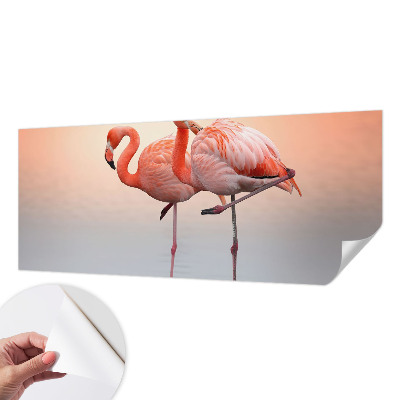 Fototapetas vaiko kambariui su subtiliu flamingu