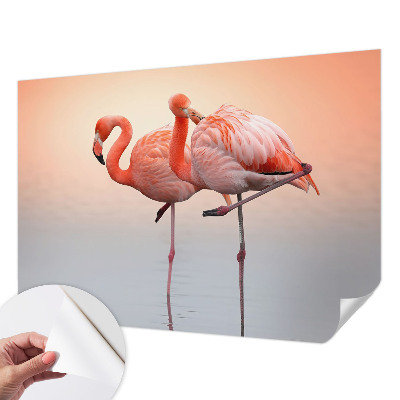 Fototapetas vaiko kambariui su subtiliu flamingu