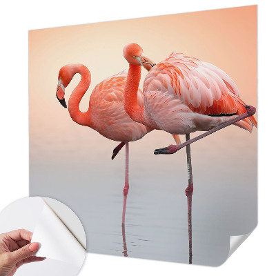 Fototapetas vaiko kambariui su subtiliu flamingu