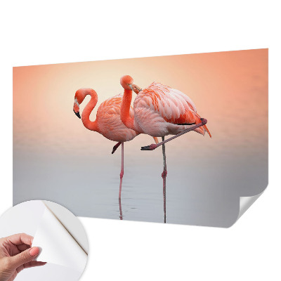 Fototapetas vaiko kambariui su subtiliu flamingu