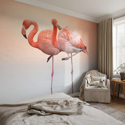 Fototapetas vaiko kambariui su subtiliu flamingu