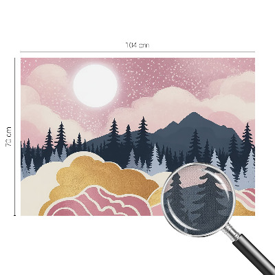 Savaime lipnus fototapetas Lyserød solnedgang