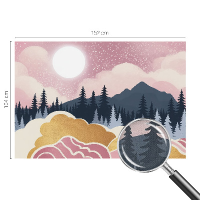 Savaime lipnus fototapetas Lyserød solnedgang