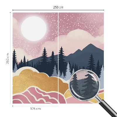 Savaime lipnus fototapetas Lyserød solnedgang