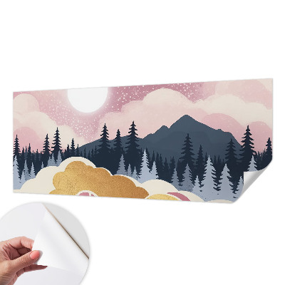 Savaime lipnus fototapetas Lyserød solnedgang