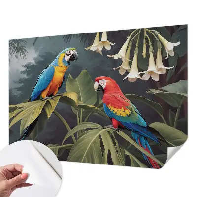 3D fototapetas sienoms su spalvingais popieriaus lapais