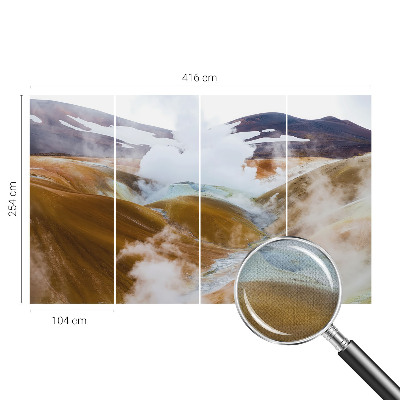 3D fototapetas su vaizdu į vulkaninę kepyklėlę