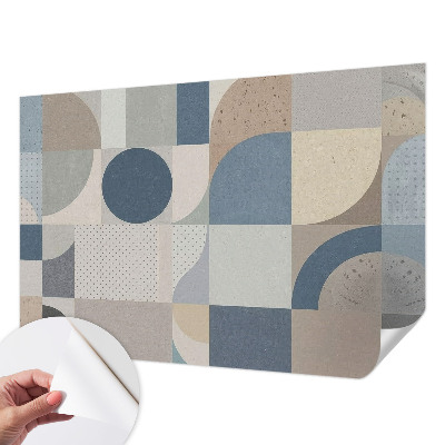 3D fototapetas su geometrine mozaika