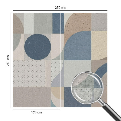 3D fototapetas su geometrine mozaika
