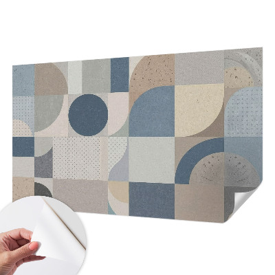 3D fototapetas su geometrine mozaika