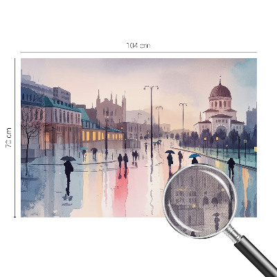 Fototapetai vaizduojantys lietingą pasivaikščiojimą