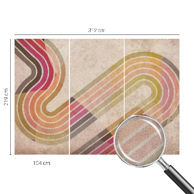 3D fototapetas su geometrinėmis linijomis