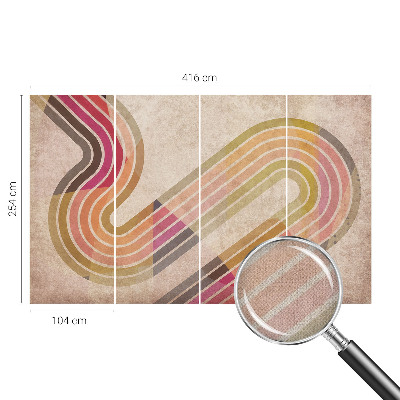 3D fototapetas su geometrinėmis linijomis