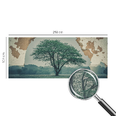 Savaime lipnus fototapetas su vientisu medžio motyvu