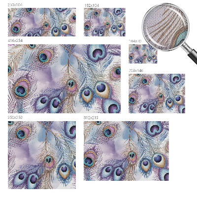 3D fototapetas Påfuglefjer